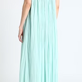 Silk crêpe dress with metal chains size 48