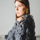 10 - NUBE GRACE – Cardigan Handmade a Maxi Fiori in Pura Lana M/L