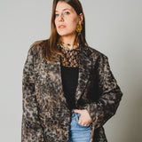 FUCHSIA JACQUARD BOMBER STYLE JACKET - REVERSIBLE IN BLACK VELVET FABRIC - CONTRASTING POCKETS