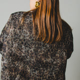 FUCHSIA JACQUARD BOMBER STYLE JACKET - REVERSIBLE IN BLACK VELVET FABRIC - CONTRASTING POCKETS