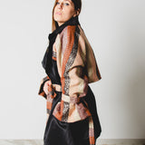 11 - Trench Sartoriale Oversize “Watson” – Pezzo Unico nero con jacquard