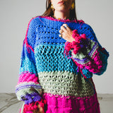 12 - Maglione Double – Maglione oversize reversibile in lana multicolor