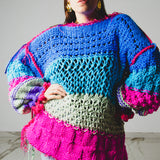 12 - Maglione Double – Maglione oversize reversibile in lana multicolor