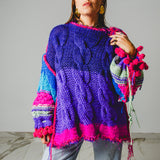 12 - Maglione Double – Maglione oversize reversibile in lana multicolor