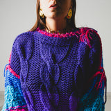 12 - Maglione Double – Maglione oversize reversibile in lana multicolor