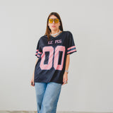 12 - T-Shirt Sportiva Rosa e Nera “LE PEG 00” tg L