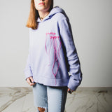 130 FELPA LILLA IN COTONE PESANTE RICAMATA A MANO - SANTA SUBITO (Copia)