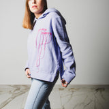 130 FELPA LILLA IN COTONE PESANTE RICAMATA A MANO - SANTA SUBITO (Copia)