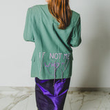 9 - ALMA Skirt – Gonna couture sartoriale in raso viola    TG 1 - 38/40
