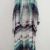 14 Kimono GUSTAVO sartoriale lungo in seta effetto tie-dye