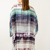 14 Kimono GUSTAVO sartoriale lungo in seta effetto tie-dye
