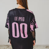 15 - T-Shirt Sportiva Maculata Pink & Black “LE PEG 00”