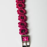 COCCHINA BAG - PURPLE/RED CROCHET WITH FRINGES