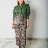 167 Camicia vintage maschile verde RALPH LAUREN  in cotone pesante con CIRCA 800 strass viola Tg L