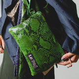 16 - NOMAD MINI – GREEN SNAKE | Pezzo unico – POCHETTE IN PELLE