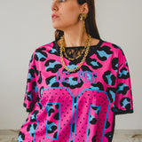 16 - T-Shirt Sportiva Maculata Pink & Blue “LE PEG 00” tg L