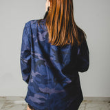 170 Camicia vintage  maschile RALPH LAUREN TG M   con CIRCA 500 strass blu