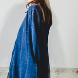 178-  Camicia VINTAGE  oversize in maglia  XXL  circa 600 strass cangianti viola blu