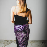 182 -  Gonna miri in maglina elasticizzata con paillettes  - Tg 2
