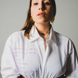 184 Camicia bianca “sei nell’anima “ in cotone TG XL