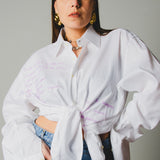 184 Camicia bianca “sei nell’anima “ in cotone TG XL