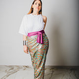 184 -  Gonna miri paillettes con cintura viola