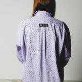 186 Camicia Ralph Lauren lilla con pittura e strass