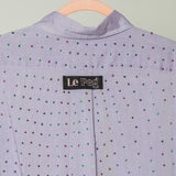 186 Camicia Ralph Lauren lilla con pittura e strass