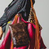 18 - NOMAD MINI – BRONZE – POCHETTE MACULATA IN PELLE