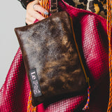 18 - NOMAD MINI – BRONZE – POCHETTE MACULATA IN PELLE