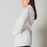193 Camicia Cuore – Camicia bianca in cotone elasticizzato con ricamo a mano TG 44