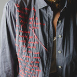 195 Camicia Poesia – Camicia Principe di Galles con ricamo a mano Fred Perry Tg XL