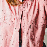 199 Camicia Crop Stardust – Camicia rosa con micro strass Valentino
