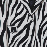 FUCHSIA JACQUARD BOMBER STYLE JACKET - REVERSIBLE IN BLACK VELVET FABRIC - CONTRASTING POCKETS