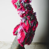 MAXI CARDIGAN-CAPPOTTO CON FRANGE MULTICOLORE - HANDMADE