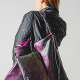 20.1 - NOMAD MINI – PURPLE SHINE | Pezzo unico -  POCHETTE in pelle viola