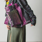 20.1 - NOMAD MINI – PURPLE SHINE | Pezzo unico -  POCHETTE in pelle viola