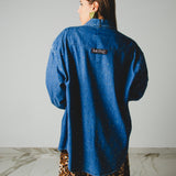 203 - Camicia vintage Valentino in denim con strass – Tg XXL