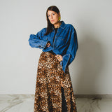 203 - Camicia vintage Valentino in denim con strass – Tg XXL