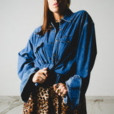 203 - Camicia vintage Valentino in denim con strass – Tg XXL