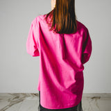 204 - Camicia vintage Ralph Lauren rosa acceso Tg Xl con 500 strass