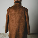 FUCHSIA JACQUARD BOMBER STYLE JACKET - REVERSIBLE IN BLACK VELVET FABRIC - CONTRASTING POCKETS