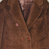 FUCHSIA JACQUARD BOMBER STYLE JACKET - REVERSIBLE IN BLACK VELVET FABRIC - CONTRASTING POCKETS