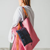 21 - NOMAD MINI – BLUE SPARKLE | Pezzo unico -  POCHETTE in pelle