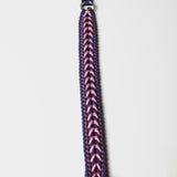 17 - PET À PORTER – BLUE & PINK BRAID | Collare intrecciato in Paracord e Biothane blu e rosa | 51–56 cm