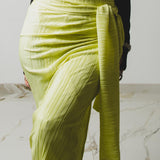 Gonna sartoriale MIRI elasticizzata plissè lime Tg 2