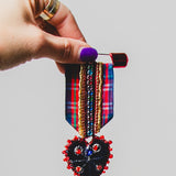MULTICOLOR BROOCH WITH LETTER "Z" RHINESTONE