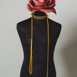 COCCHINA BAG - PURPLE/RED CROCHET WITH FRINGES