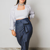 332 - Gonna multiposizione MIRI in tela di jeans