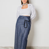 332 - Gonna multiposizione MIRI in tela di jeans
